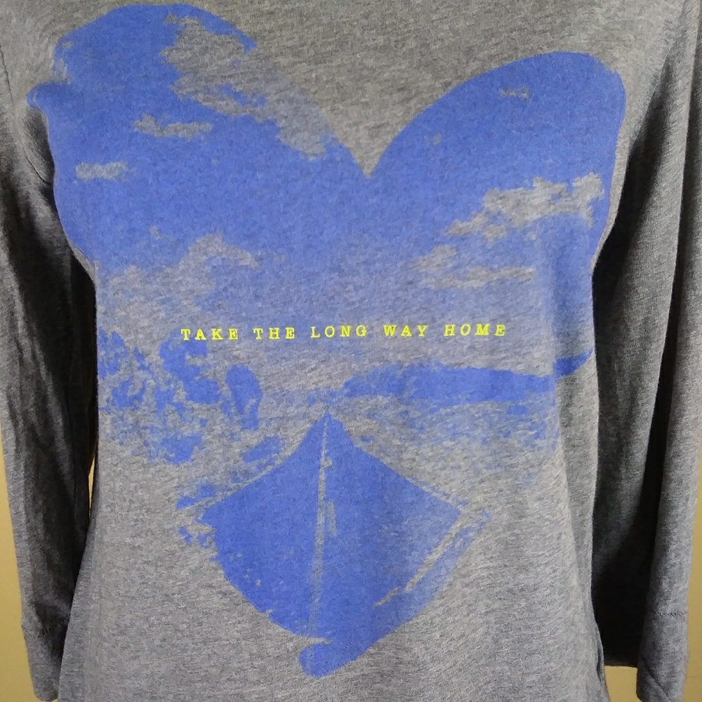 American Eagle Favorite T Tee 3/4 Sleeve Heart